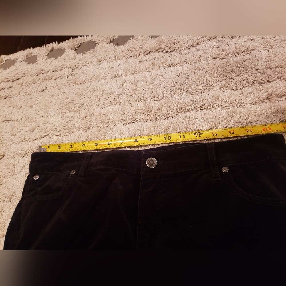 Talbots Flawless Five Pocket Black Velvety Pants Women's Size 14P Straight Leg - Picture 8 of 13